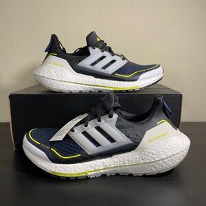 Adidas Ultraboost 21 Navy/Black/White Mens running